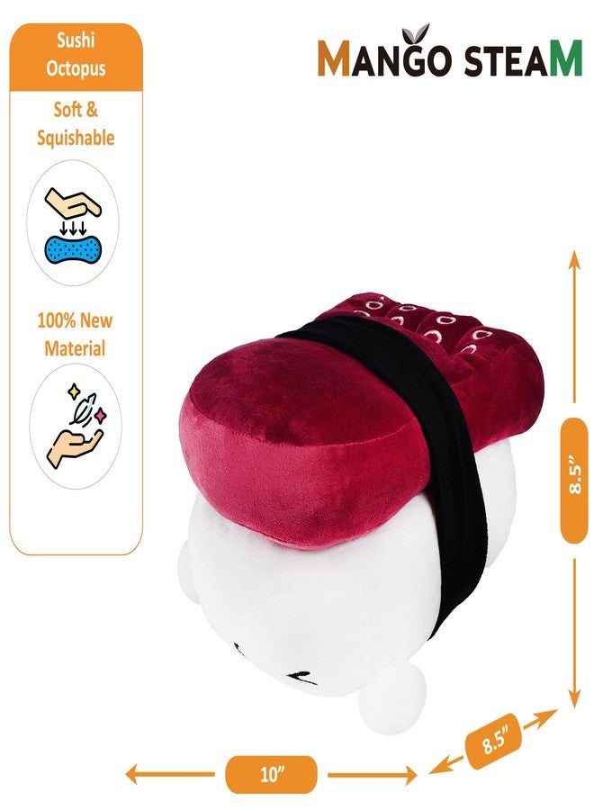 Mango Steam Soft Stuffed Cute Kawaii Sushi Plush/Stuffed Animal (Large - 10 inches, Octopus) - Image 5