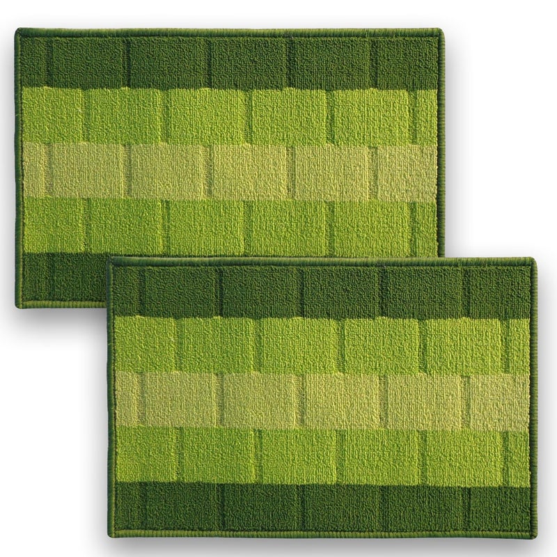 Status Contract Anti Slip Front Door Mat|(38x58cm) Living Room Rug for Entrance Door|Polypropylene Floor Mat for Home|Essential Small Rug for Office, Bedroom & Kitchen| (Green), Rectangular - Image 1