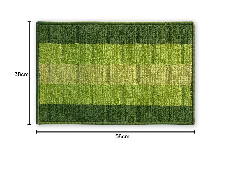 Status Contract Anti Slip Front Door Mat|(38x58cm) Living Room Rug for Entrance Door|Polypropylene Floor Mat for Home|Essential Small Rug for Office, Bedroom & Kitchen| (Green), Rectangular - Image 3