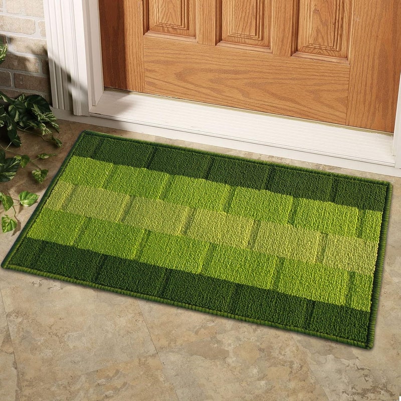 Status Contract Anti Slip Front Door Mat|(38x58cm) Living Room Rug for Entrance Door|Polypropylene Floor Mat for Home|Essential Small Rug for Office, Bedroom & Kitchen| (Green), Rectangular - Image 4