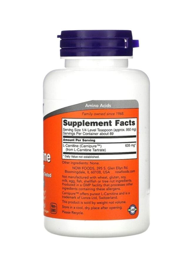 Now Foods L-Carnitine Pure Powder Dietary Supplement - Image 2