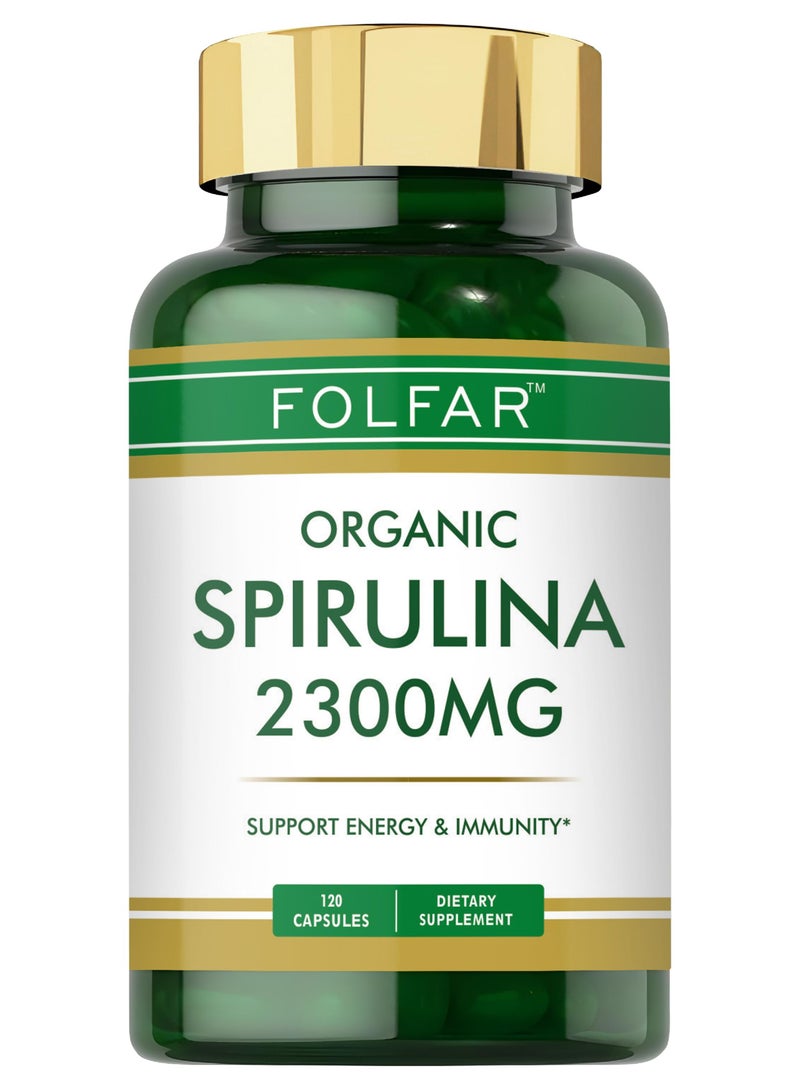Folfar Organic Spirulina 2300 mg - 120 Capsules - Image 1