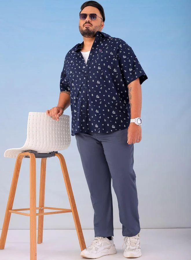 HARDSODA  Men Plus Size Regular Fit Self Design Mid-Rise Stretchable Chino Joggers for Men | Best Price UAE