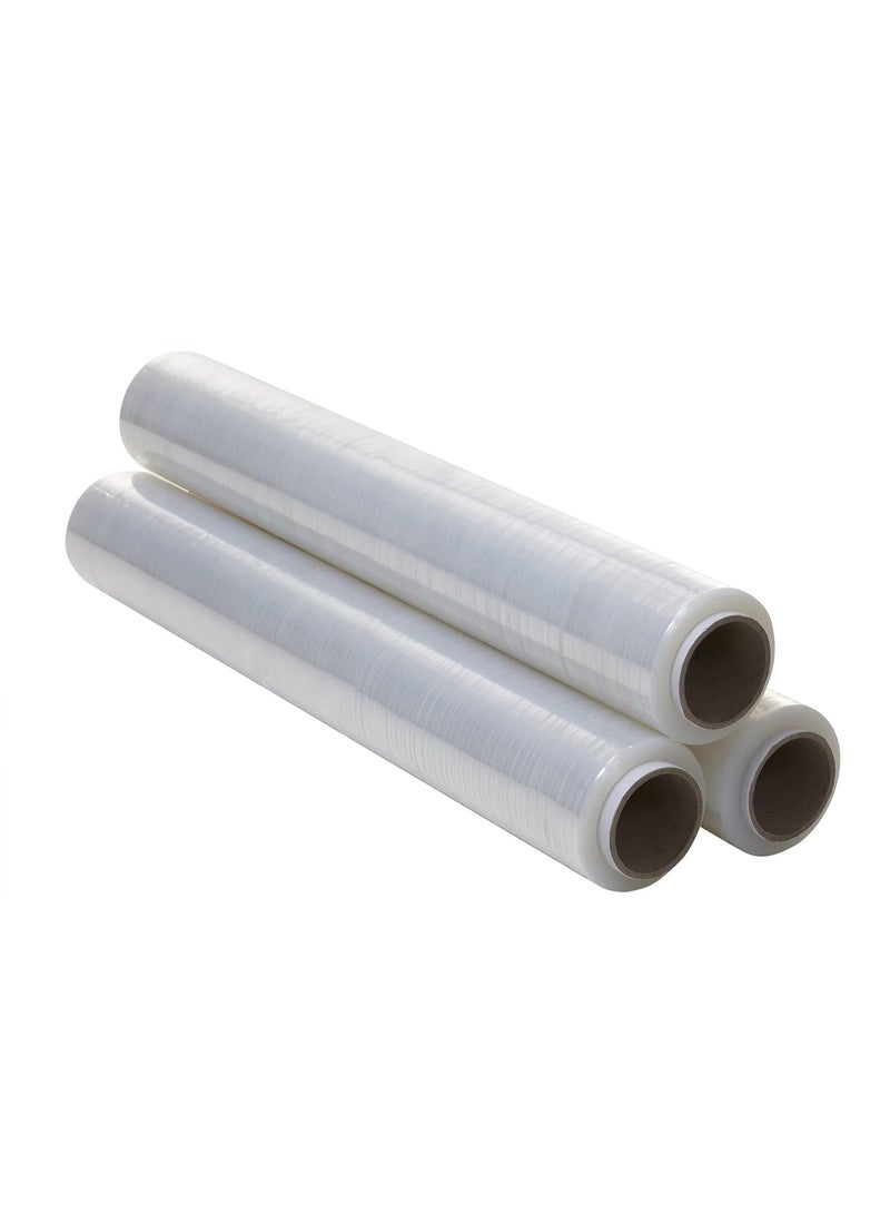 zpac 3 Transparent Industrial Stretch Film Roll,50cm, Durable and Flexible — 9 KG Weight. - Image 1