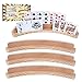 GOTHINK Set of 4 Cruved Playing Card Holder for Kids Adult Seniors 2 Slot Solid Wood Cards Holders for Playing Cards 14 x 16 x 18 Inch Non Slip Card Deck for Bridge Canasta Strategy Card Games - Image 1