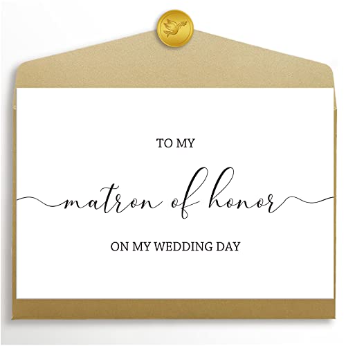 Goroar Bridal Party Thank You Card, Wedding Day, Blank Inside, 8" x 5.3" - Image 1