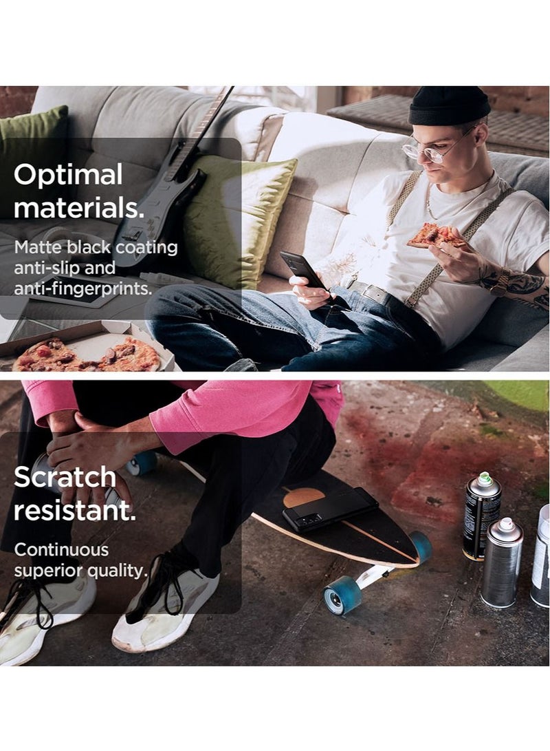 Spigen Rugged Armor Protective Case Cover for Samsung Galaxy A72 - Matte Black - Image 3