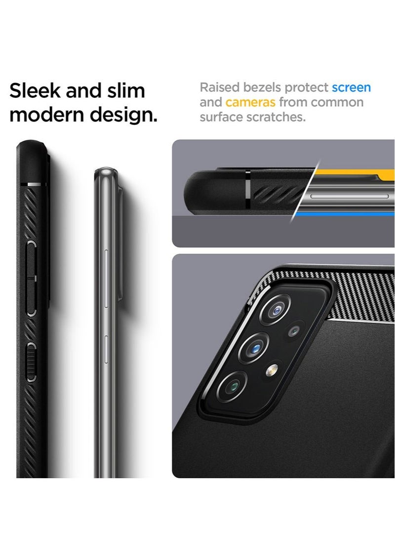 Spigen Rugged Armor Protective Case Cover for Samsung Galaxy A72 - Matte Black - Image 2