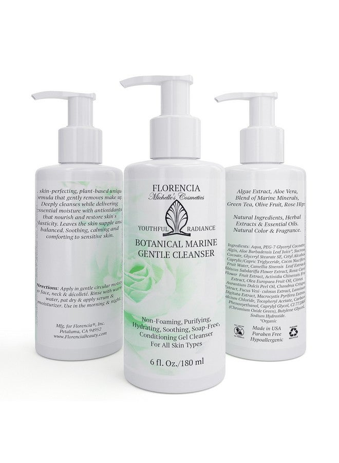 Florencia Botanical Marine Gentle Cleanser. Nonfoaming Soapfree Oil Free Deep Cleansing Hydrating Face Wash W/Marine Algae & Organic Botanicals. Sensitive Dry To Normal Skin. 6 Fl. Oz - Image 4