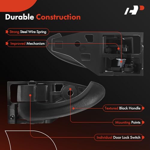 A-Premium Front or Rear Left Driver Side Interior Door Handle Compatible with Toyota Camry 2007-2011, RAV4 2006-2012, Textured Black, Replace# 69206-06040-C0, 69206-42030-B0 - Image 4