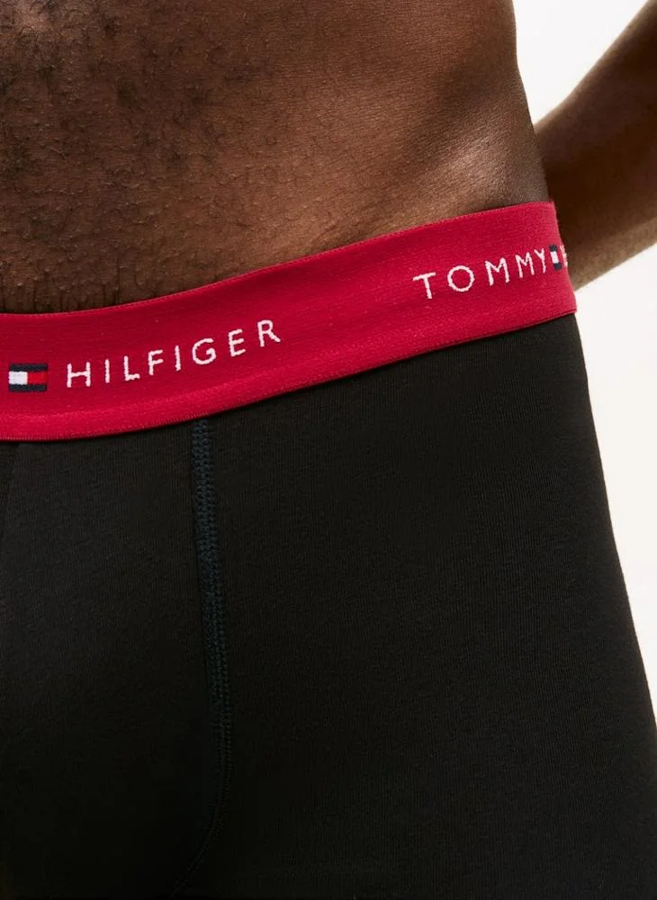 TOMMY HILFIGER  3-Pack Signature Repeat Logo Waistband Trunks for Men | Best Price UAE