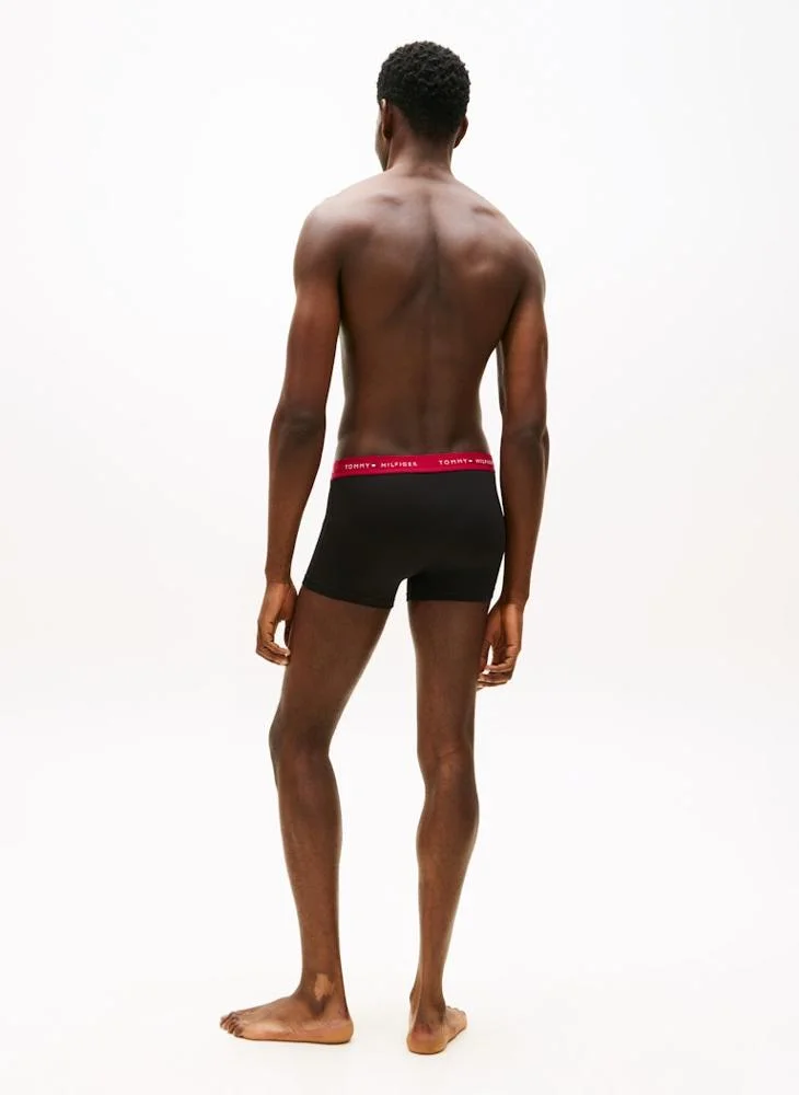 TOMMY HILFIGER  3-Pack Signature Repeat Logo Waistband Trunks for Men | Best Price UAE
