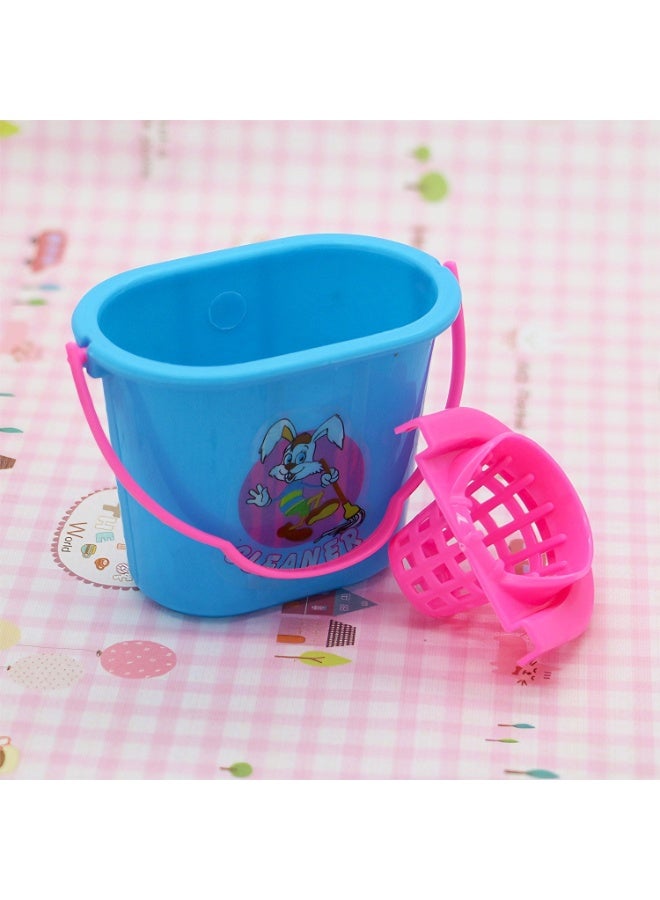 Uthriyya 9-Piece Mini Pretend Play Mop Broom House Cleaning Furniture Tools Kit Toy - Image 5