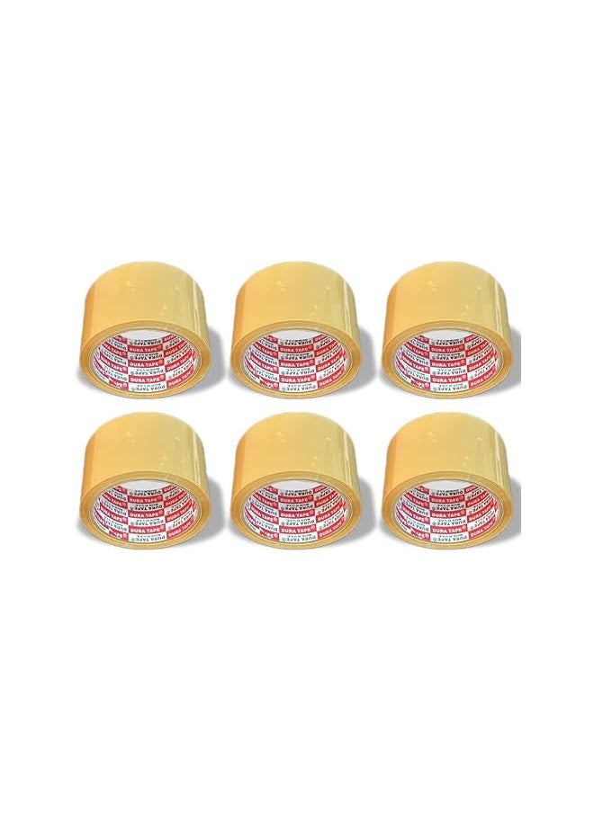 Dura - Dura® Brand Brown packaging Tape 48mm x 50Yards (45.72M) x 6Pcs Pack, Strong Adhesive for Home and Industrial Packaging, sealing and Bundling - Image 1
