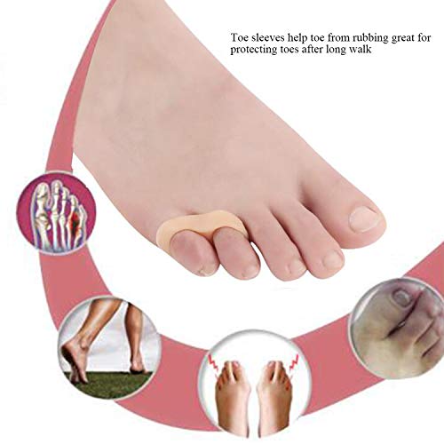 Yimanduo 10 Pcs Gel Little Toe Buddy Toe Corrector and Toe StraightenerTailors Bunion Pads Soft Gel Bunionette Pad Toe Protector Tailors Bunion Pain Relief - Image 5