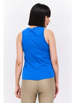 Brooks Women Sportswear Fit Sleeveless Running Tank Top, Blue Combo  - Image 3