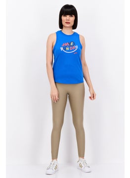 Brooks Women Sportswear Fit Sleeveless Running Tank Top, Blue Combo  - Image 4