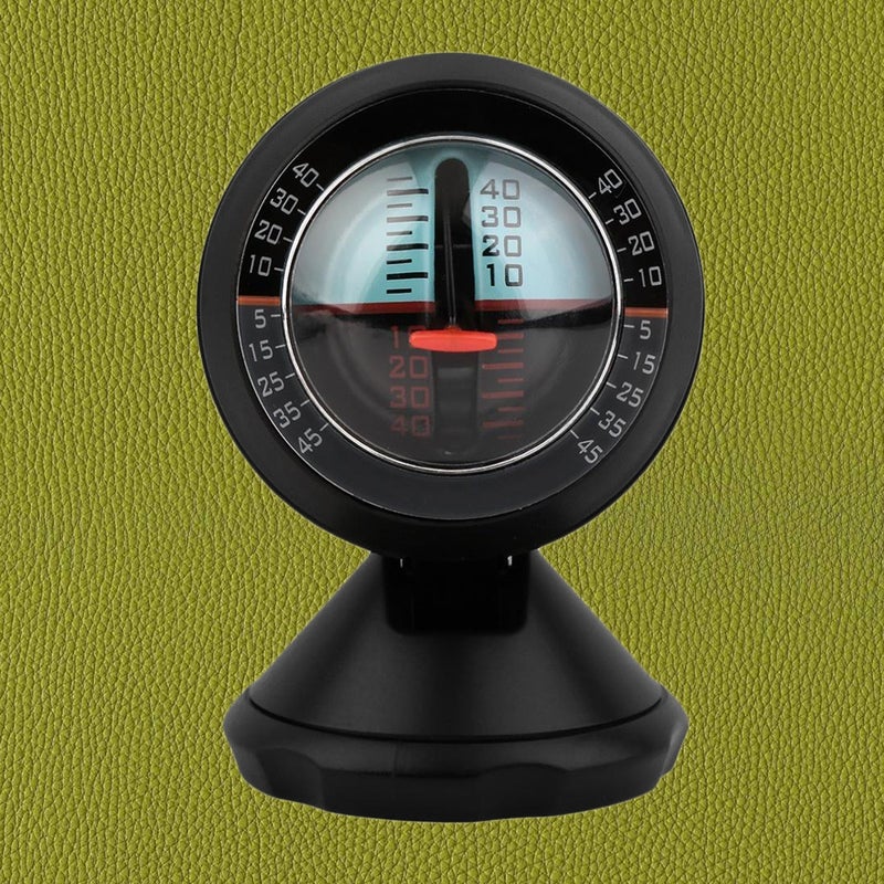 Car Inclinometer Tilt Gauge Indicator Gradient Angle Slope Level Meter Vehicle Inclinometer Level Measure Tool (Black) - Image 3
