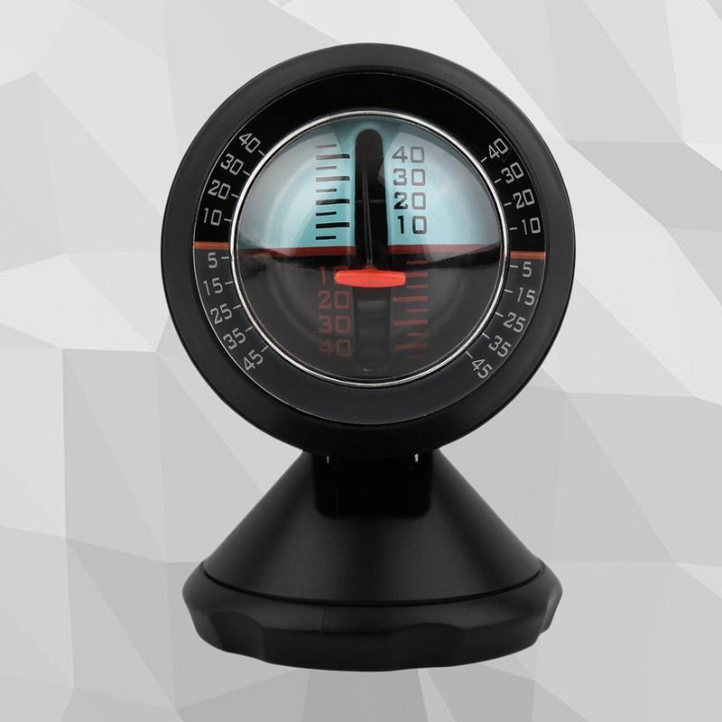 Car Inclinometer Tilt Gauge Indicator Gradient Angle Slope Level Meter Vehicle Inclinometer Level Measure Tool (Black) - Image 5
