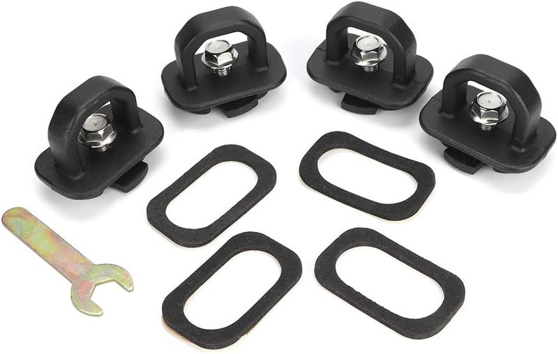 4pcs Tie Down Anchor Truck Bed Cargo Side Hook, Compatible Replacement for Chevy 2007 - Up, Heavy - Duty Metal Wall Mount Anchor with No - Drill Installation - Image 1