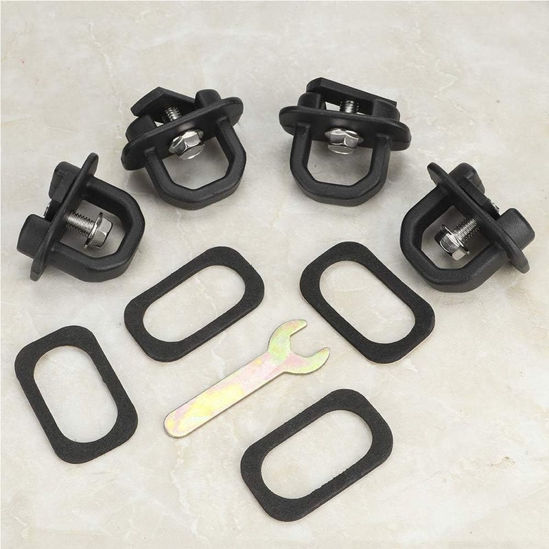 4pcs Tie Down Anchor Truck Bed Cargo Side Hook, Compatible Replacement for Chevy 2007 - Up, Heavy - Duty Metal Wall Mount Anchor with No - Drill Installation - Image 3