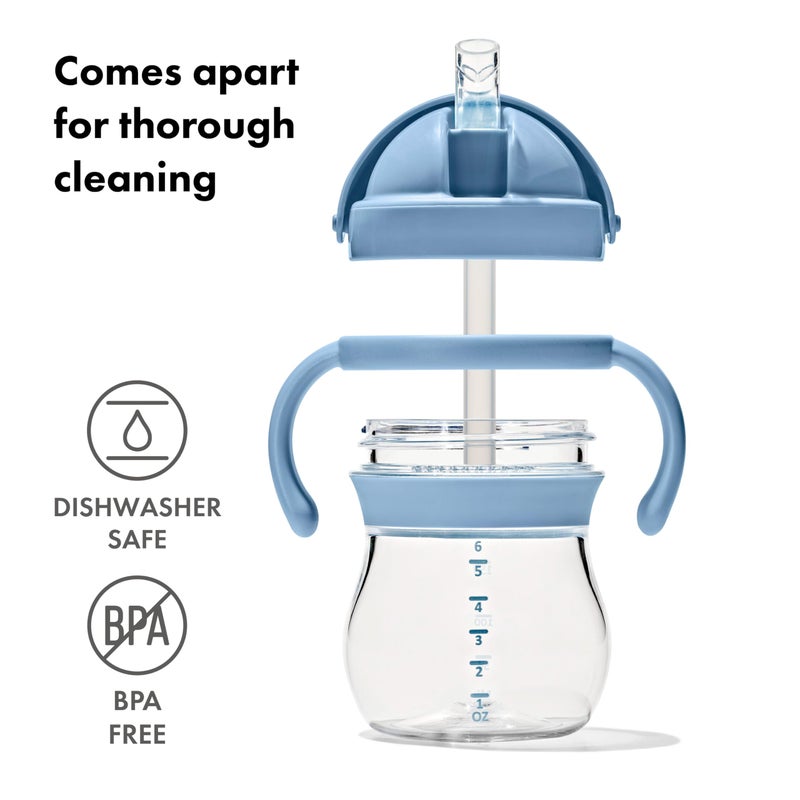 OXO Tot Transitions Straw Cup with Removable Handles - 6 oz. - Dusk - Image 3