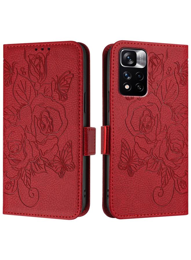 S-TOP Case For Redmi Note 11 Pro+ 5G / 12 Pro 4G Global Embossed Rose RFID Anti-theft Leather Phone Case - Image 2