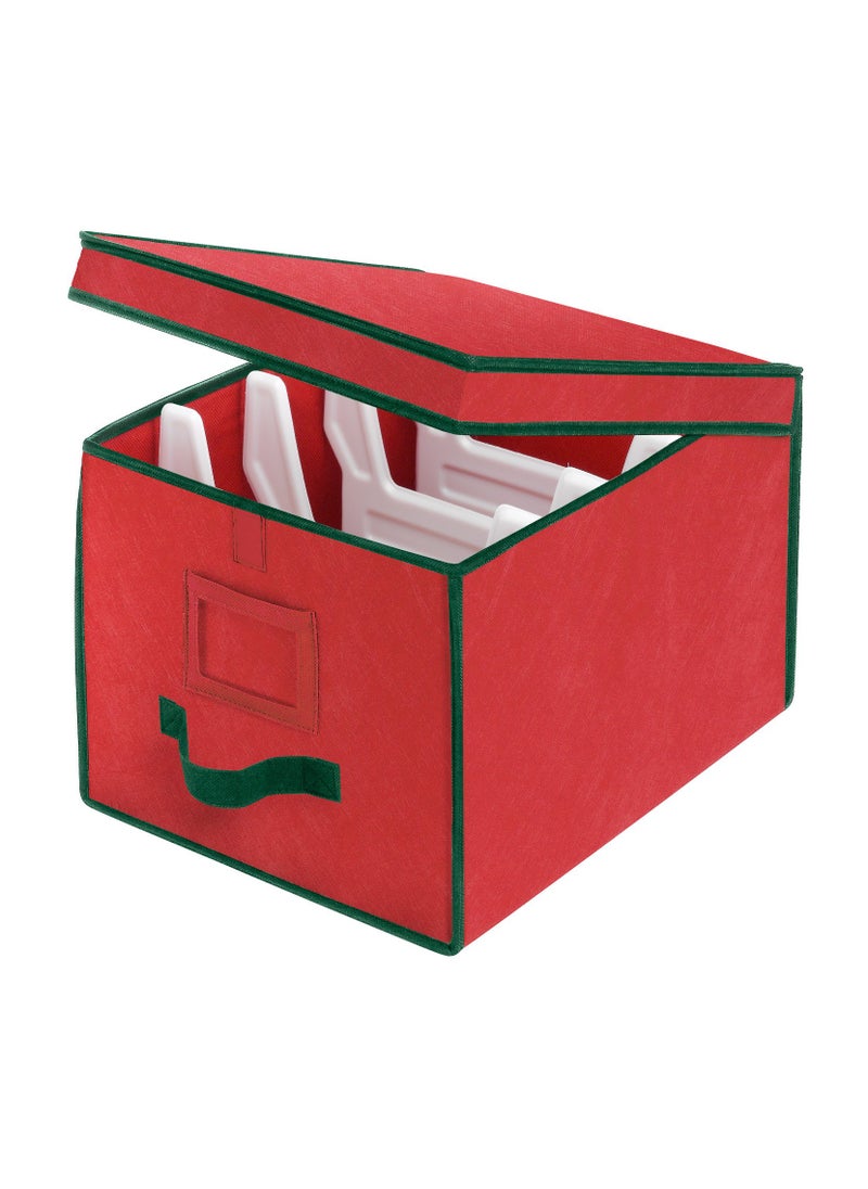 Whitmor Whitmor Christmas Light Box Organizer Red with Green Trim 