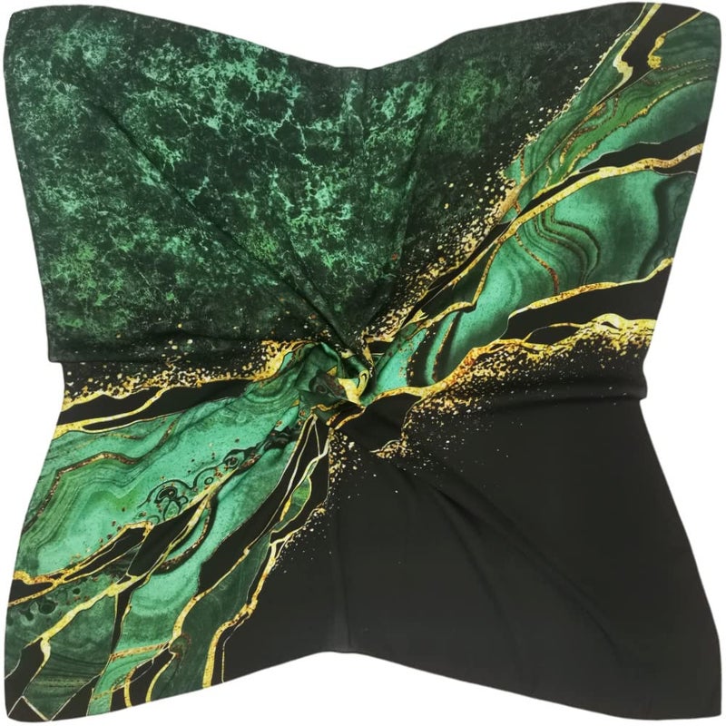 Julunar Silk Like Head Scarf for Women - Satin Large Hair Scarves - 35" Square Silk Hair Wrap for Sleeping with Gift Packed - Image 1