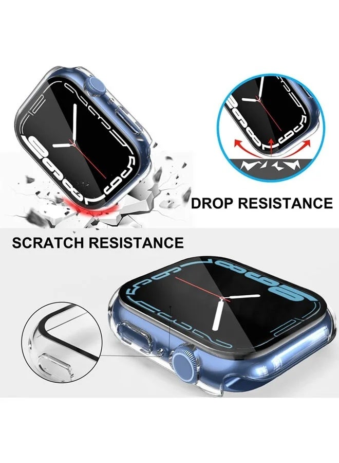 سان يي Apple Watch Series 11 10 46 مم مع واقي شاشة من الفيلم المقوى، واقي شاشة HD حساس للمس من البولي كربونات الصلب (46 مم، شفاف) - Image 2