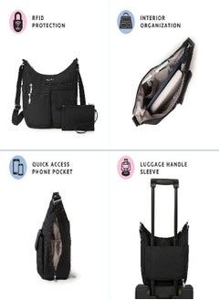 Baggallini Everywhere Bagg - Hobo Crossbody Bag For Women With Rfid Wristlet - Water-Resistant Travel Bag  - Image 3
