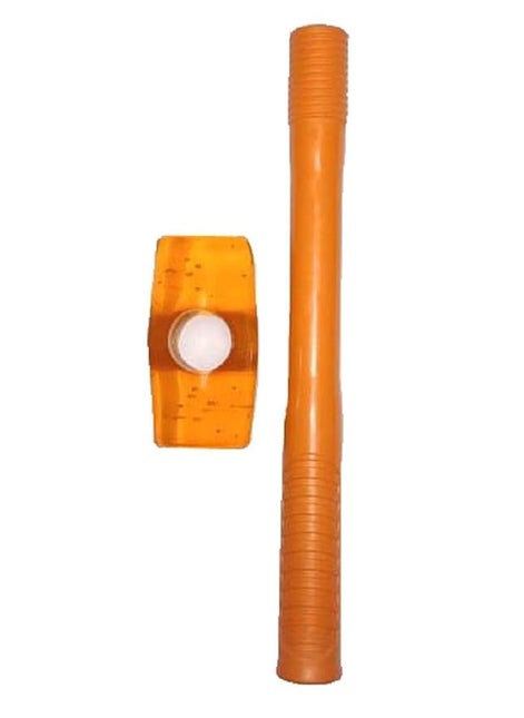 MARCCAEN 40mm Rubber Mallet Hammer with Rubber Round Head and NonSlip Comfortable Grip Handle Soft Face Hammer for Tiles and Other Work 495 gmOrange  - Image 2