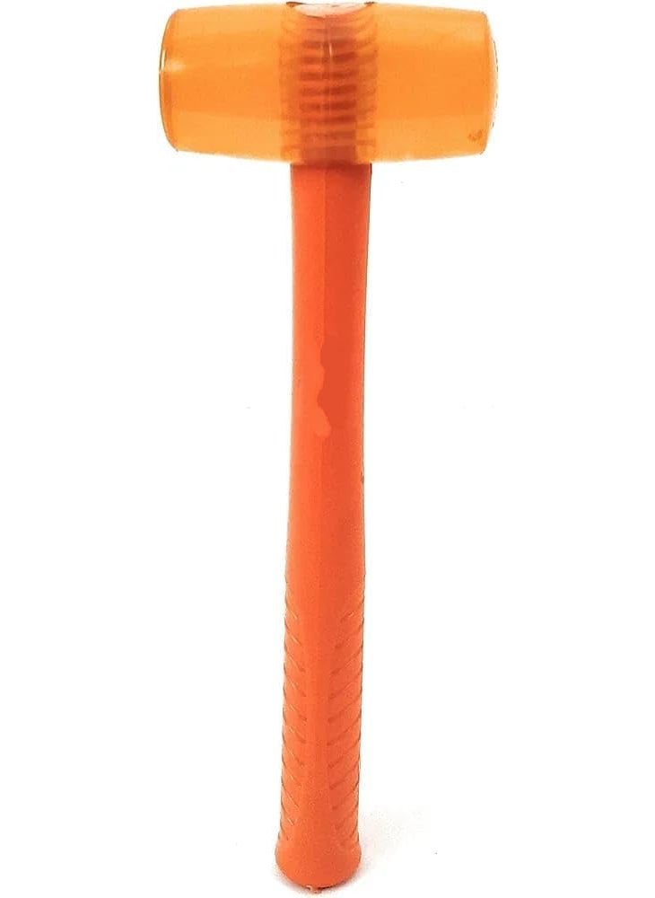 MARCCAEN - 40mm Rubber Mallet Hammer with Rubber Round Head and NonSlip Comfortable Grip Handle Soft Face Hammer for Tiles and Other Work 495 gmOrange - Image 1