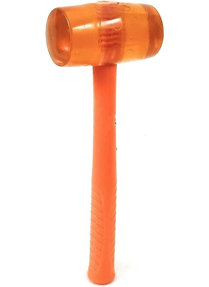 MARCCAEN - 40mm Rubber Mallet Hammer with Rubber Round Head and NonSlip Comfortable Grip Handle Soft Face Hammer for Tiles and Other Work 495 gmOrange - Image 1