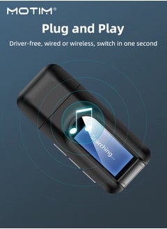Motim USB 5.0 Bluetooth Wireless Adapter, LCD Display Audio Transmitter Aux Receiver 2 in 1 Transceiver, Power by USB for PC, TV, Projector (Transmit Mode)/Speaker, Headphone (Receive Mode)  - Image 4