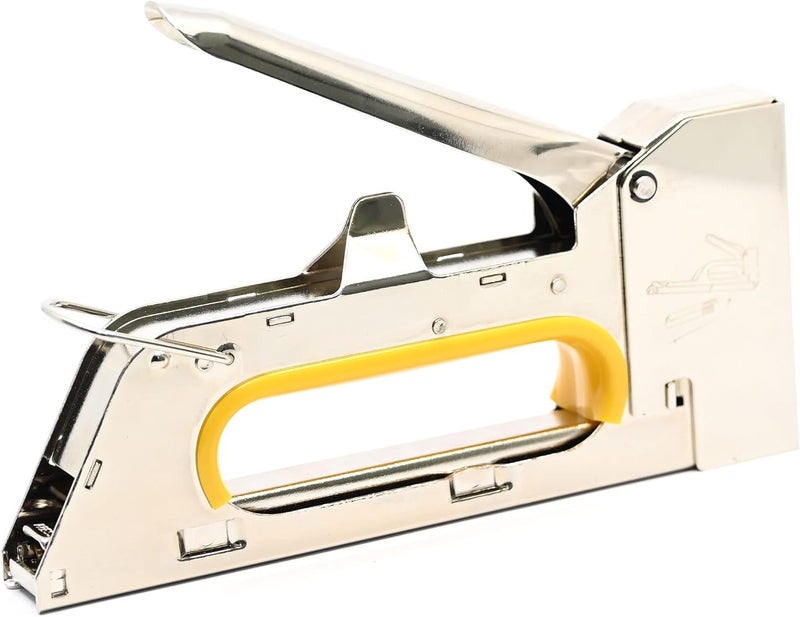 Fis Heavy Duty Metal Stapler Gun Tacker Staples used 23/6,23/8,23/10,24/6 mm Color Silver/Yellow -FSSFNGT-12 - Image 3