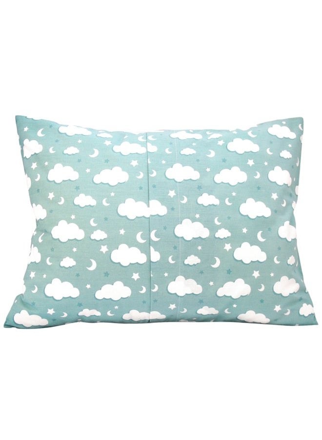 Comfy Turtles Kids Toddler Pillowcase 13x18 , 100% Cotton, Soft Pillow Cover for Wonderful Sleep and Dreams, Design for Boys and Girls (Green Clouds) - Image 2