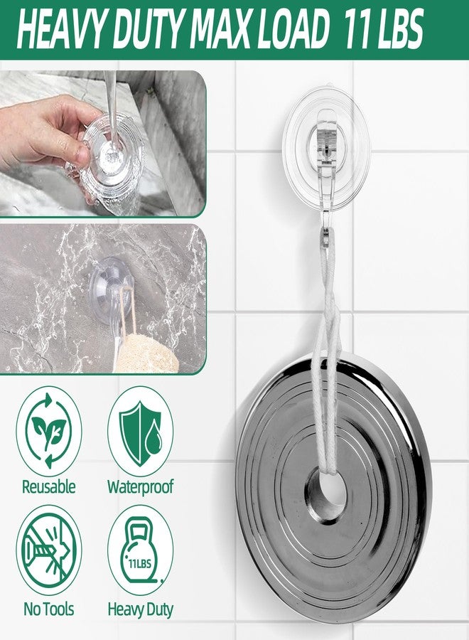 Goabroa Suction Cup Hooks, 6 Pack Clear Window Suction Cups with Hooks, Reusable Wreath Hangers for Front Door, Glass, Bathroom, Kitchen, Home Decor - Image 5