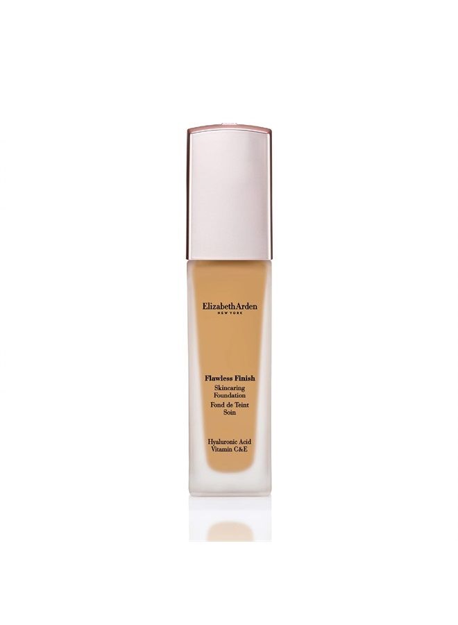 Elizabeth Arden Flawless Finish Skincaring Foundation with Hyaluronic Acid, Vitamin C & E, 430W (Tan skin with warm yellow undertones), 1 fl. oz. 