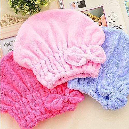 DRSM DRSM Womens Girls Ladys Magic Quick Dry Bath Hair Drying Towel Head Wrap Hat Makeup Cosmetics Cap Bathing Tool Random Color - Image 4