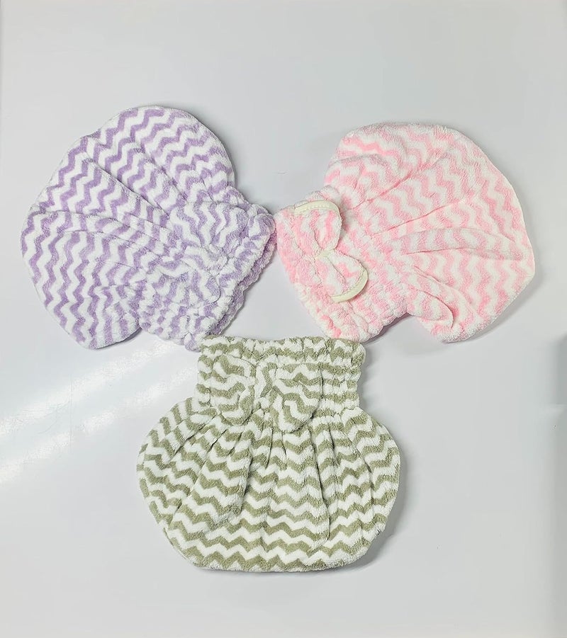 DRSM DRSM Womens Girls Ladys Magic Quick Dry Bath Hair Drying Towel Head Wrap Hat Makeup Cosmetics Cap Bathing Tool Random Color - Image 1