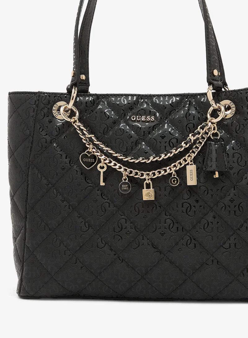 Guess BLACK Libby Noel Tote Bag for Women | Best Price UAE