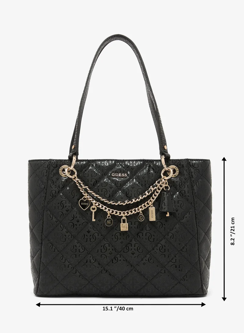 Guess BLACK Libby Noel Tote Bag for Women | Best Price UAE