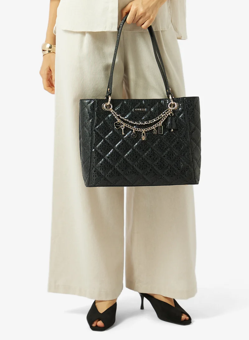 Guess BLACK Libby Noel Tote Bag for Women | Best Price UAE