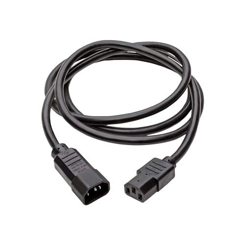Tripp Lite كابل تمديد طاقة ثقيل من تريبي لايت 15A، 14AWG (IEC-320-C14 إلى IEC-320-C13) بطول 6 أقدام (P005-006) ، أسود - Image 2