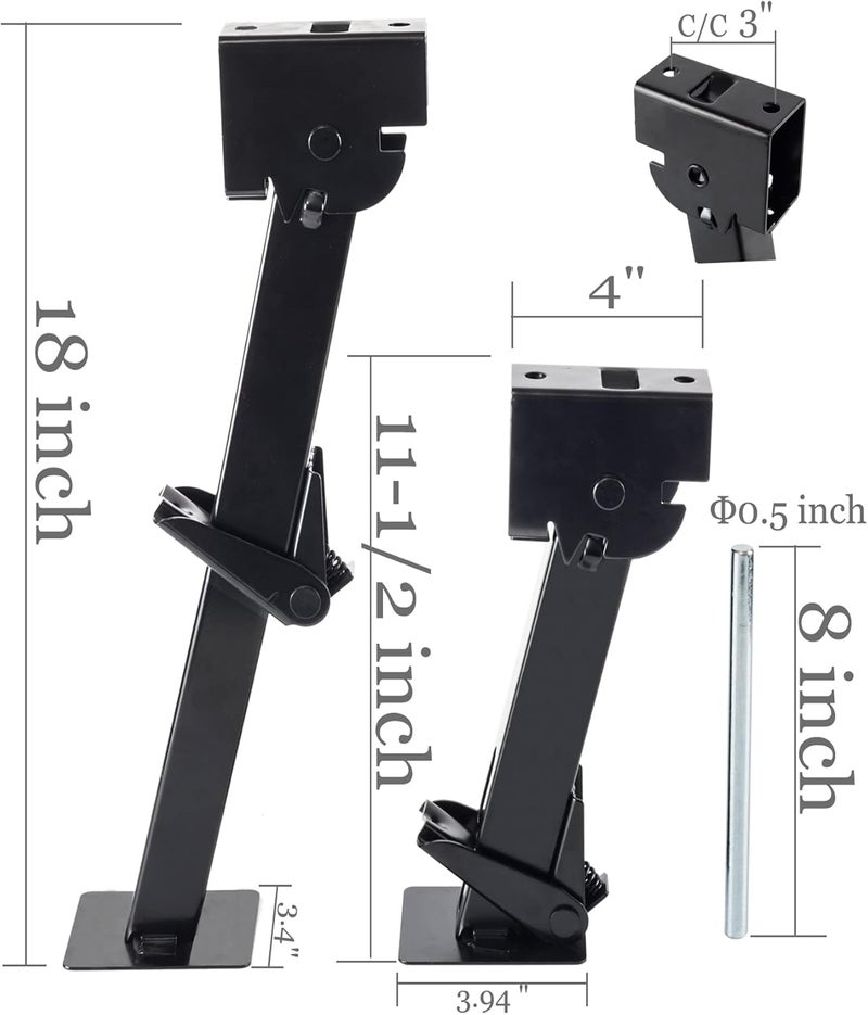 LUSHIH Set of 4 Trailer Stabilizer Jacks - Image 2