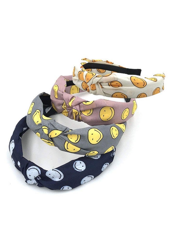 Emoly Leopard Knot Headbands For Women 4 Pack Wide Plastic Hair Hoops Top Knotted Elastic Cheetah Hair Bands For Girls Fashion Animal Print Hair Accessories - Image 2