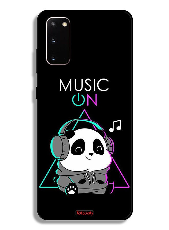 Tolwak Samsung Galaxy S20 5G Protective Case Cover Music On Panda - Image 2
