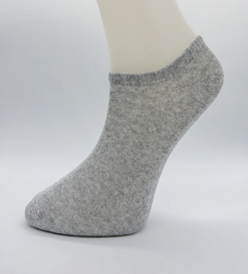 Ciho Socks Men's Basic 12 Pairs Black Smoked Gray Color Booties Socks