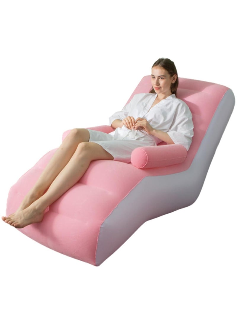 Generic - S-Shaped Inflatable Sofa Lounge Chair, Foldable Outdoor Living Room Super Soft Lazy Sofa, Suitable for Camping, Games, Reading (Multicolour) - Image 1